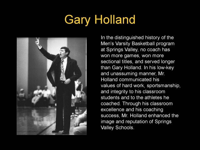 2012 Inductees  Gary Holland