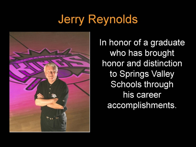 2011 Inductees  Jerry Reynolds