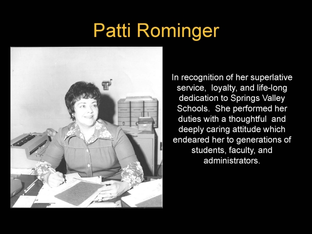 2011 Inductees  Patti Rominger