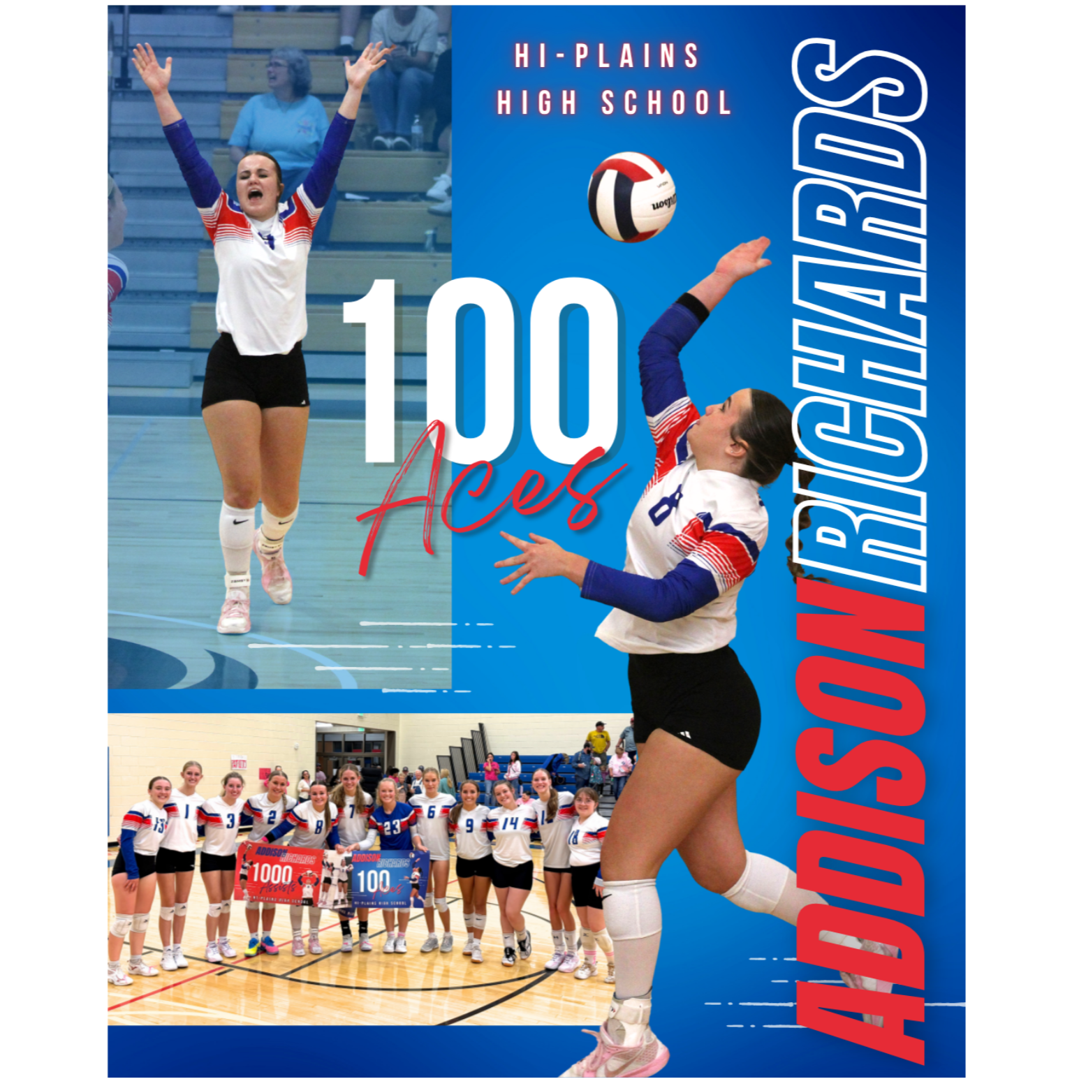 Addison Richards Achieves 100 Career Aces