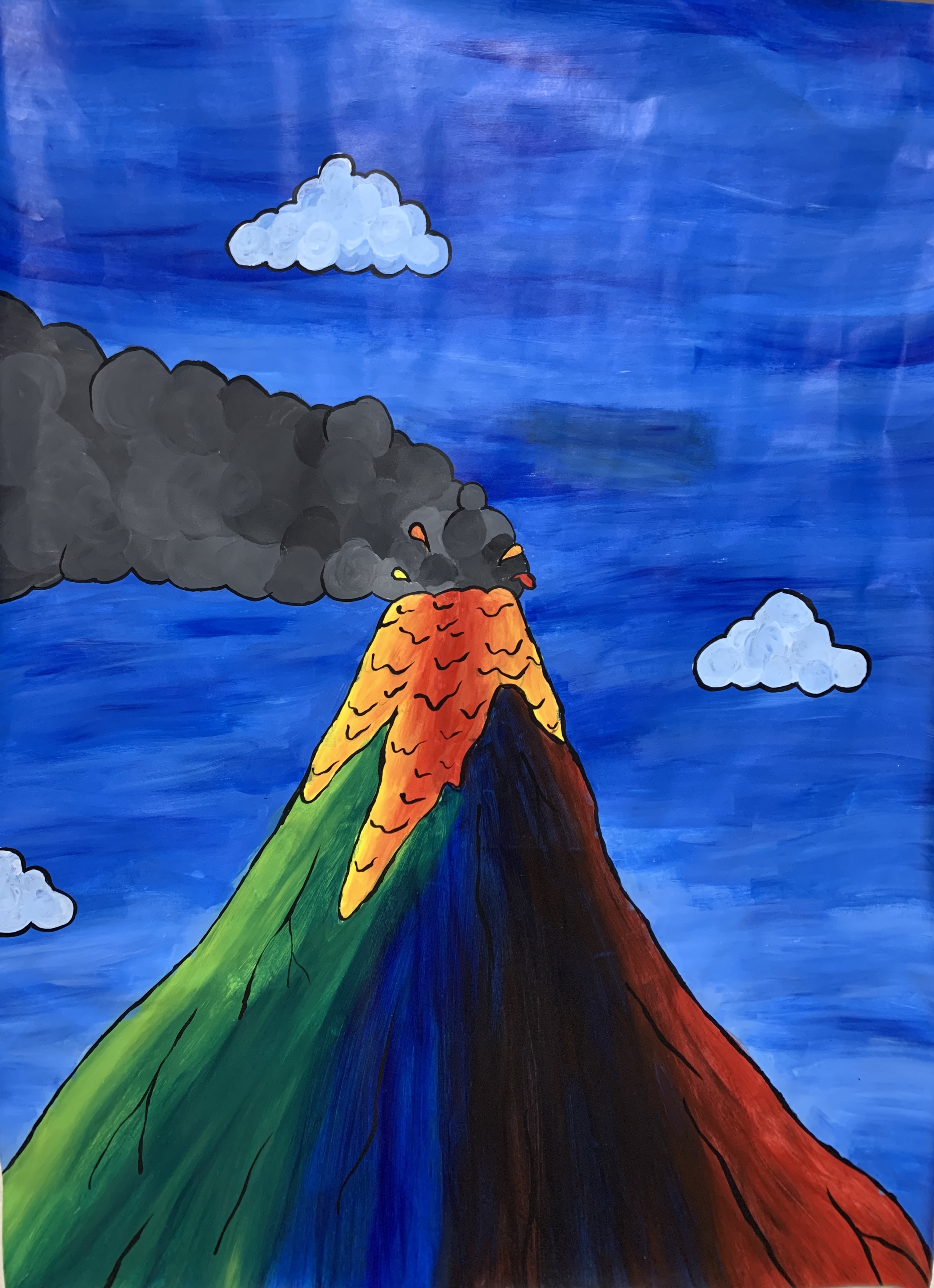 Students color wheel project - volcano
