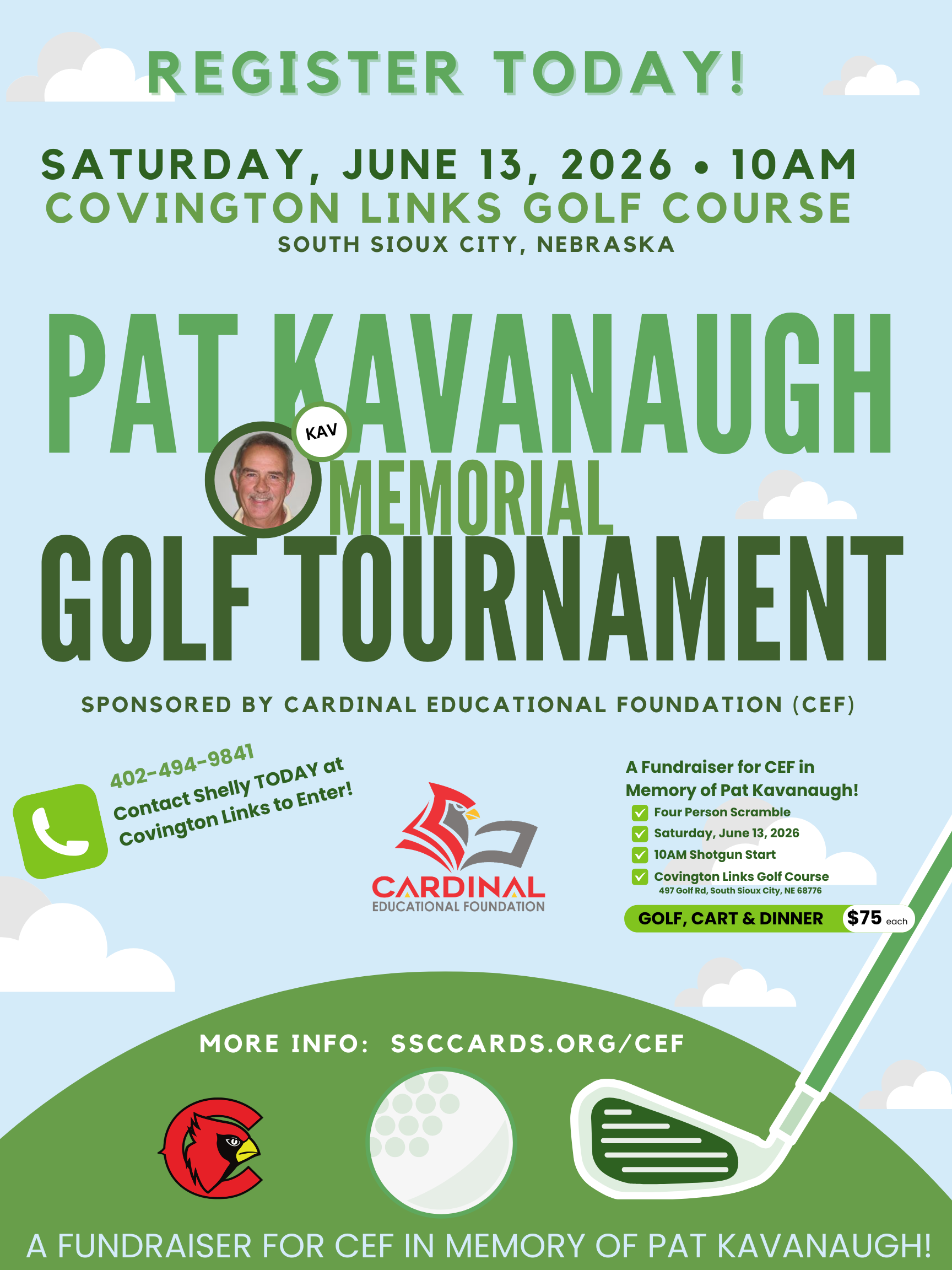 Save the date for the 2026 Golf Tournament