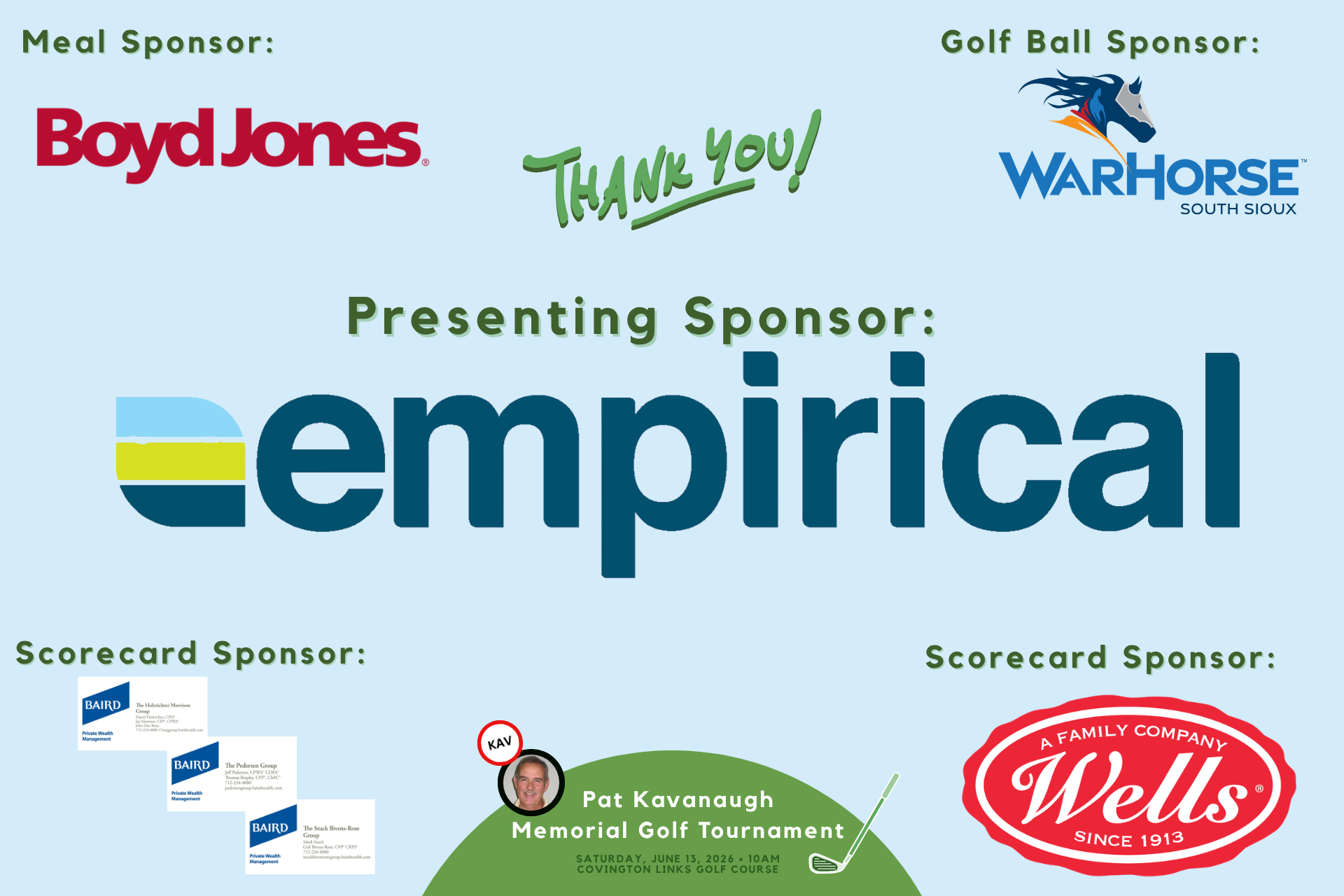 CEF Golf Tourney Sponsors