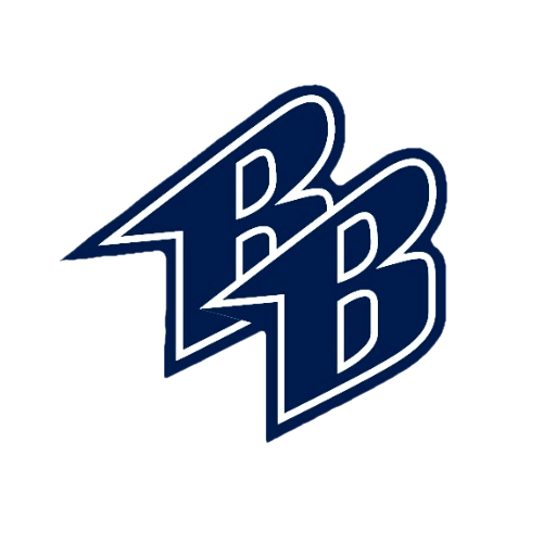 A stylized logo with two intersecting "B" letters forming a zigzag shape on a black background.