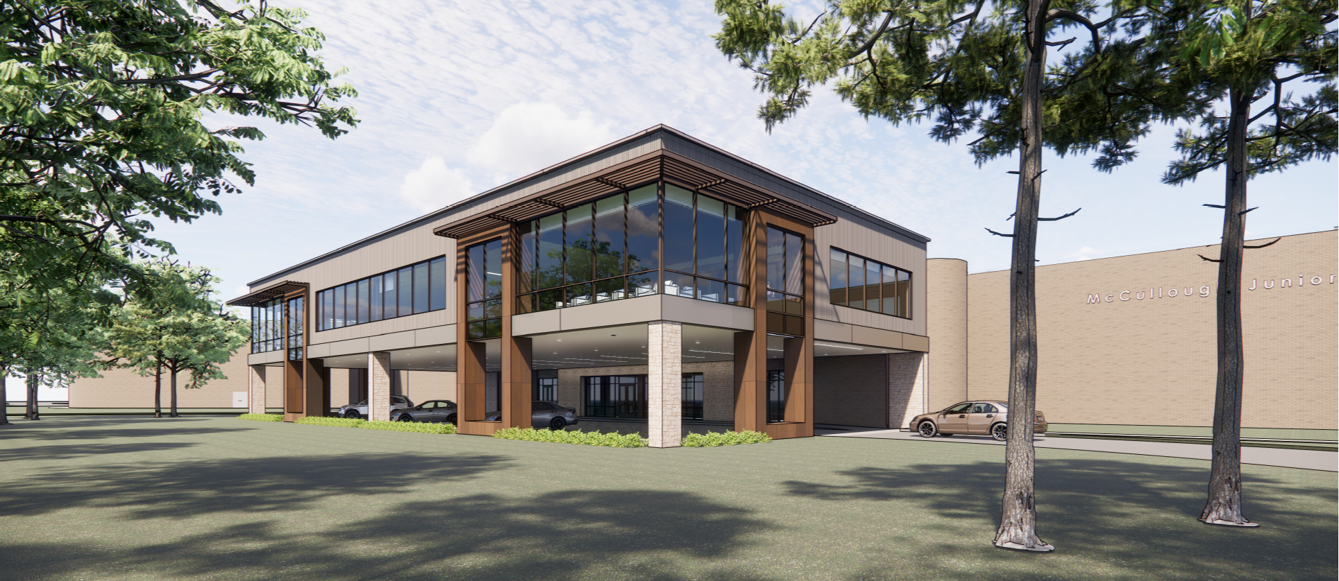 Front of building rendering