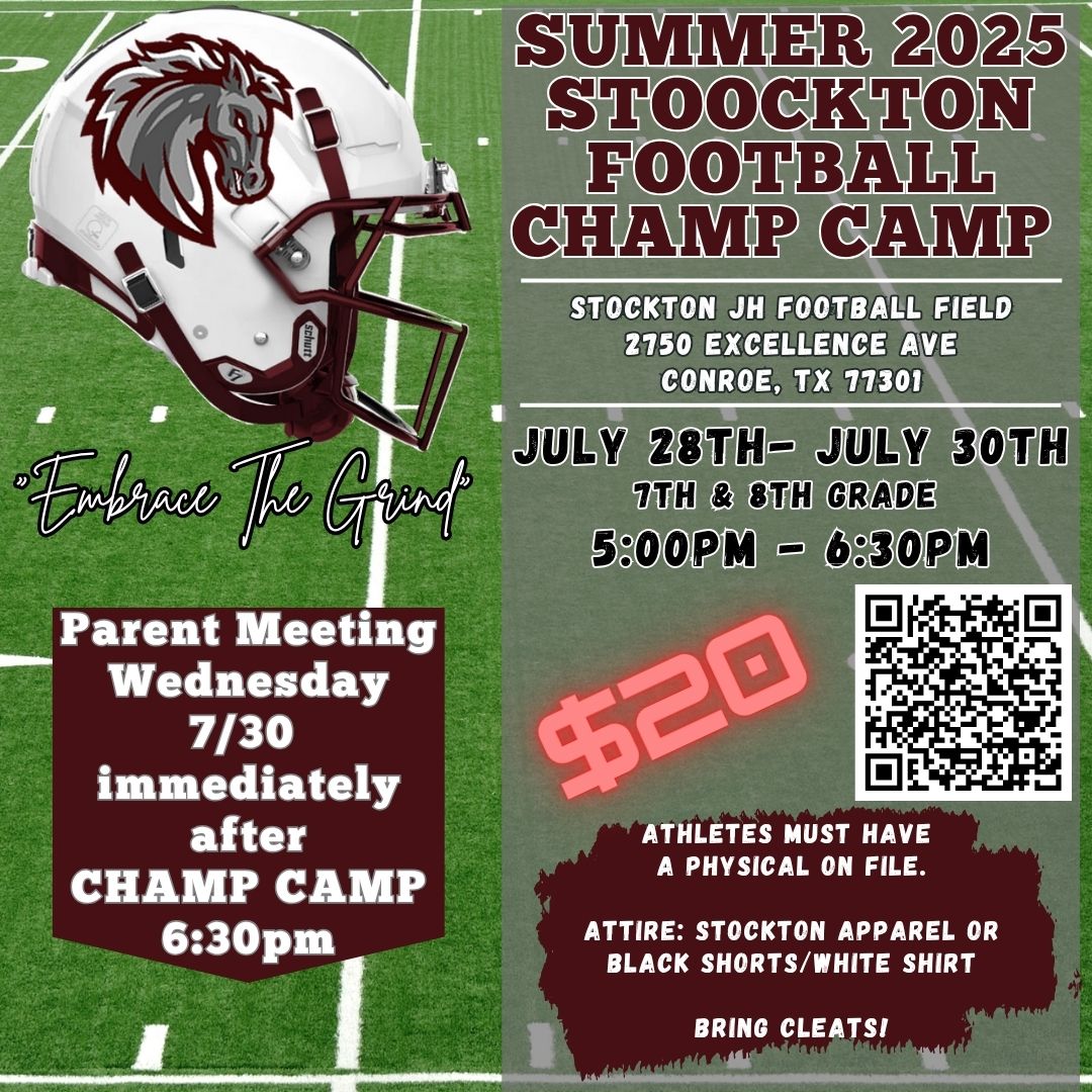 Summer 2025 SJH Football Champ Camp