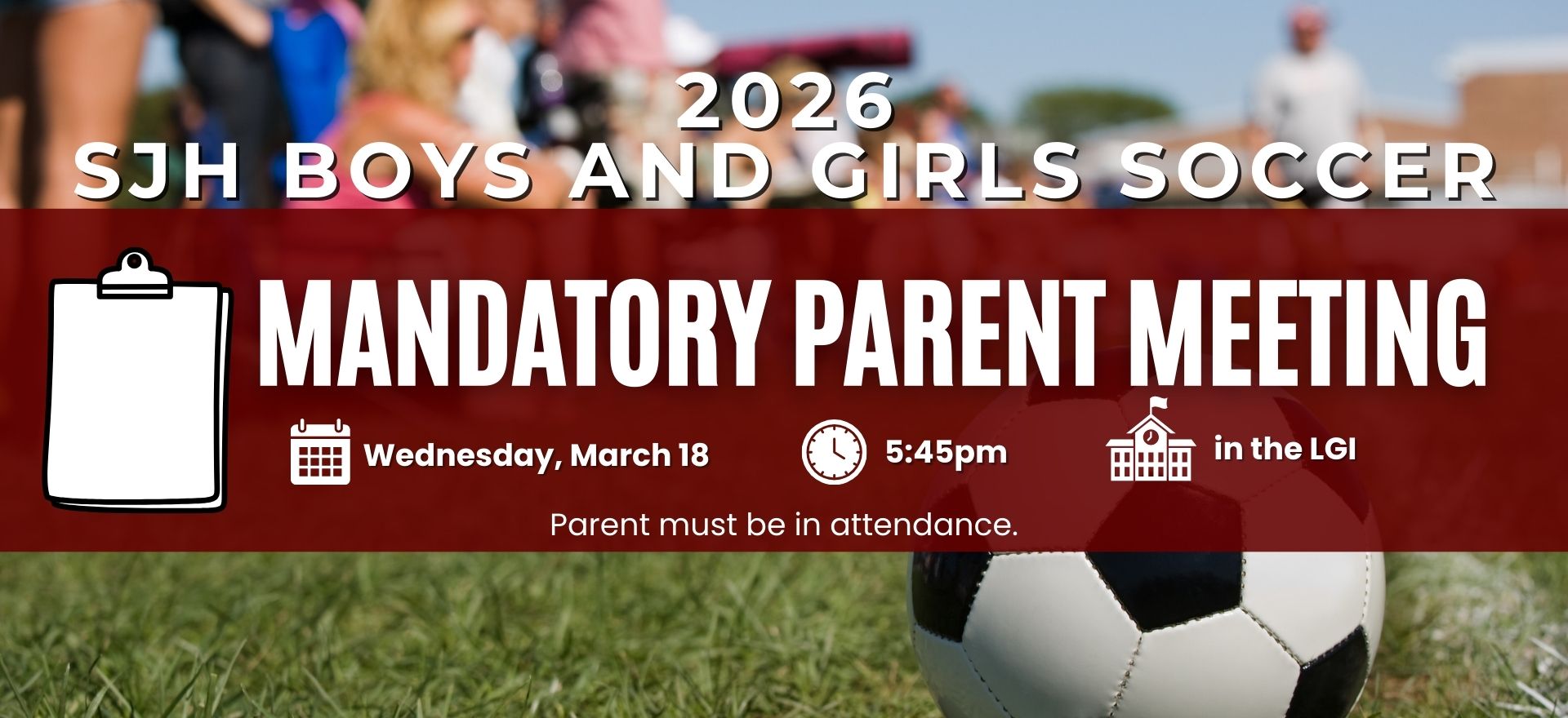 SJH Soccer Parent Meeting image