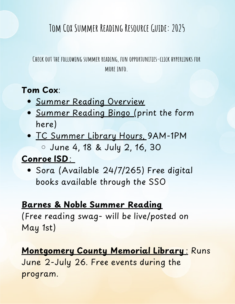 Summer Reading Activities Link
