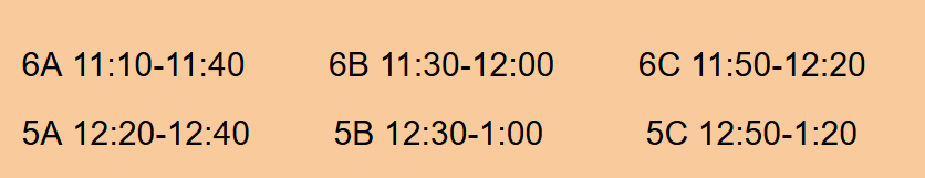 Lunch Times