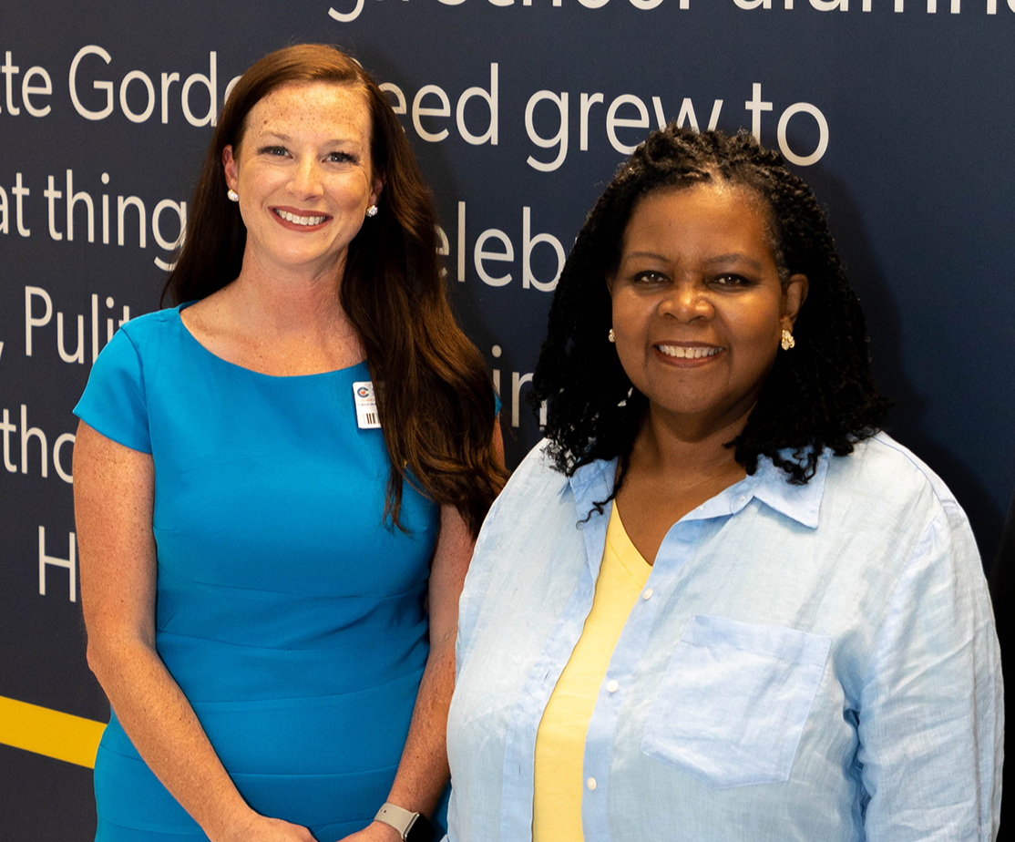 Principal Melissa Sciba and Annette Gordon-Reed