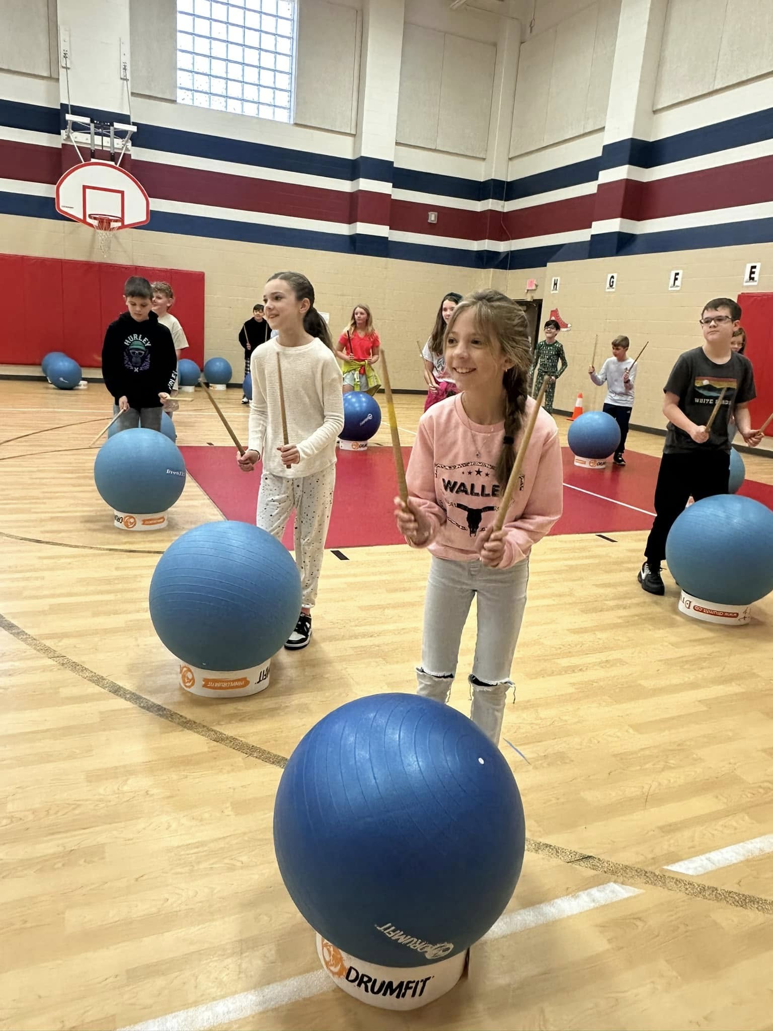Students enjoying PE