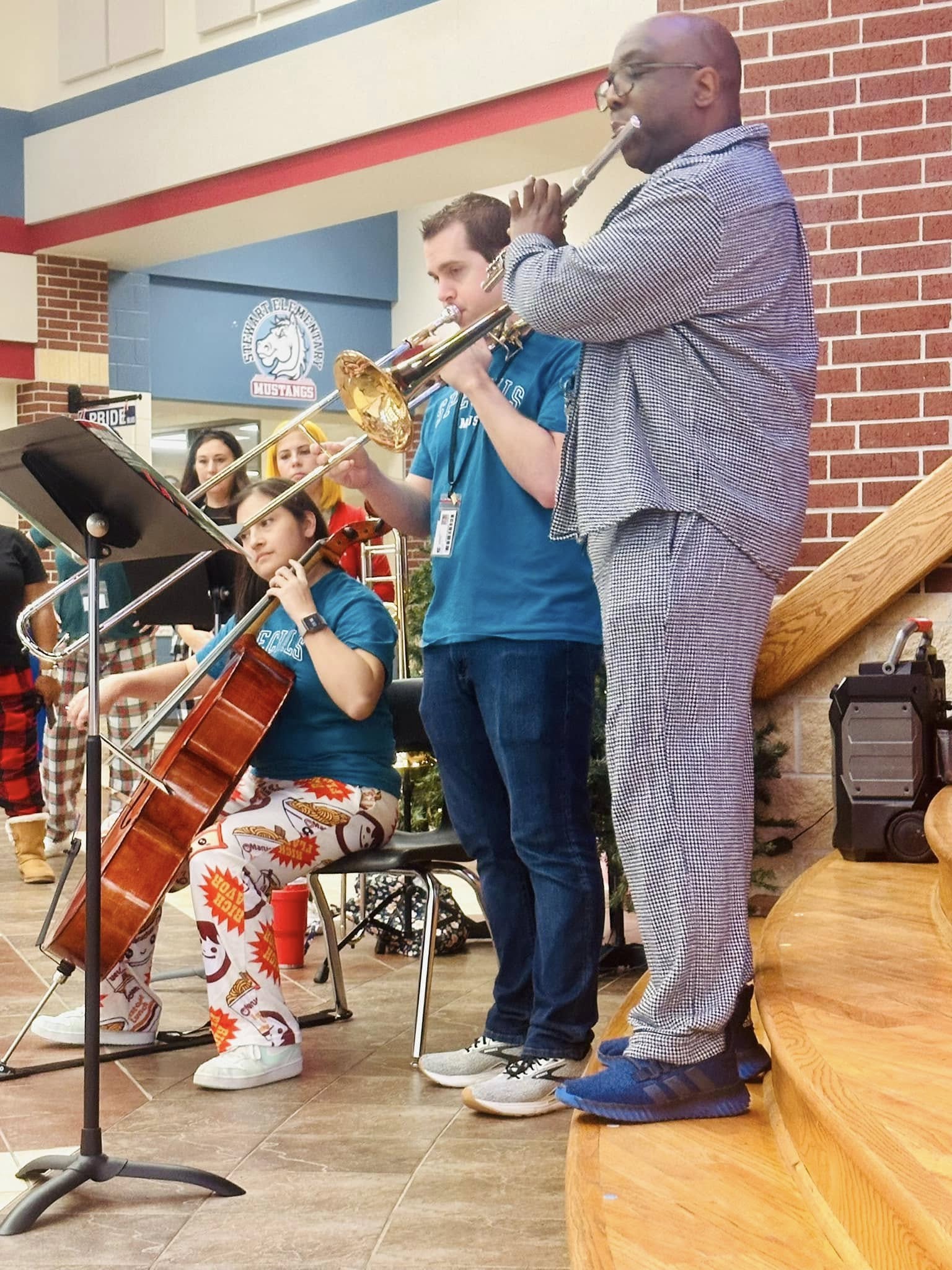Specials teachers playing instruments