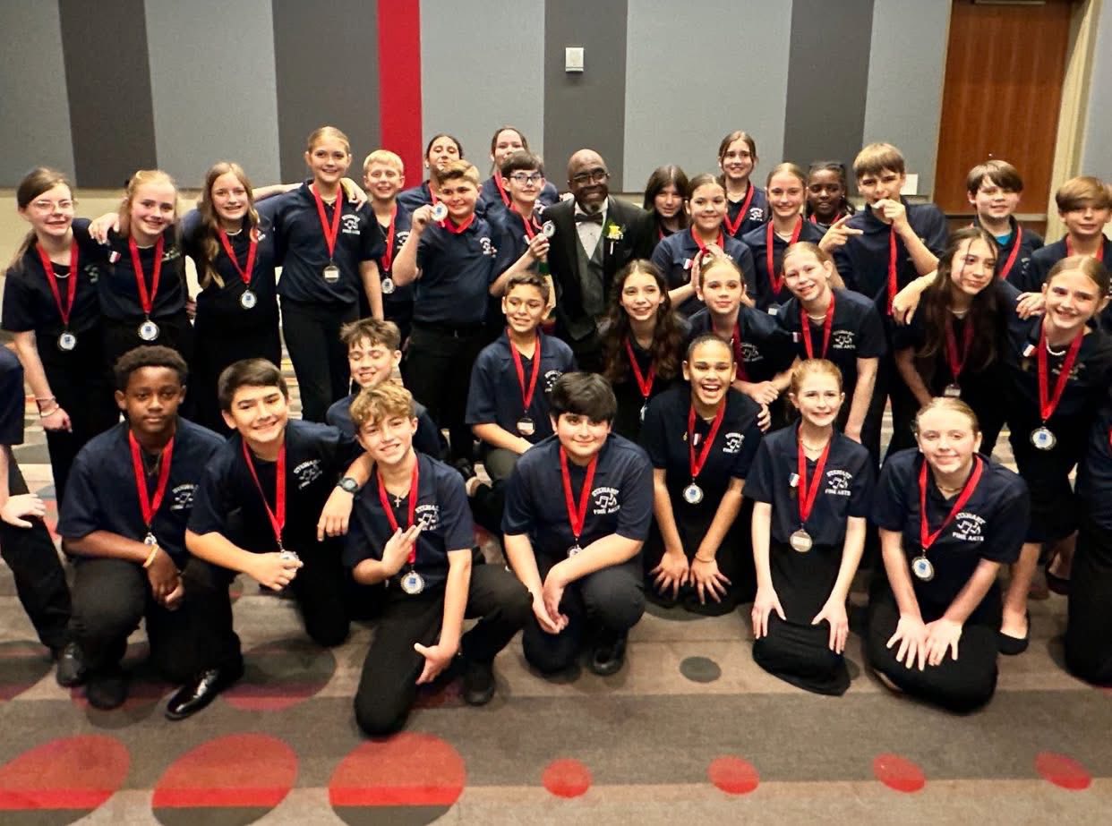 choir members after performing at a state level program