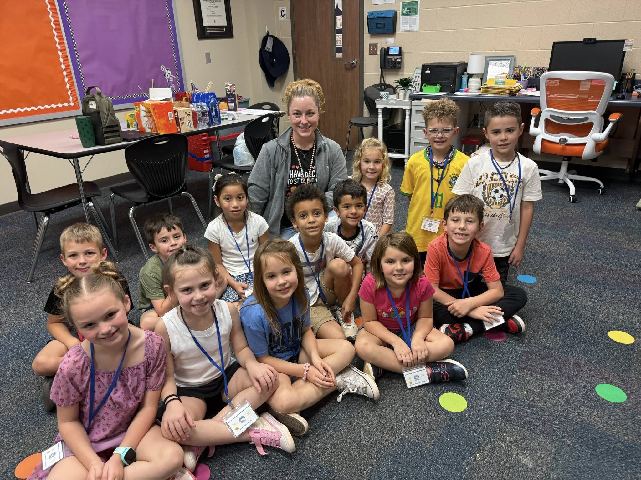 Mrs. Wars with student ambassadors