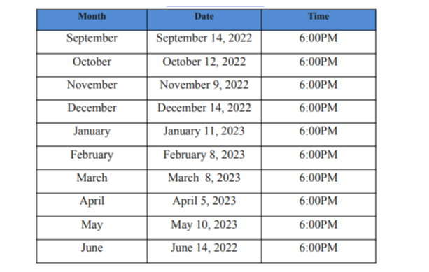 Title 1 Meeting Calendar 