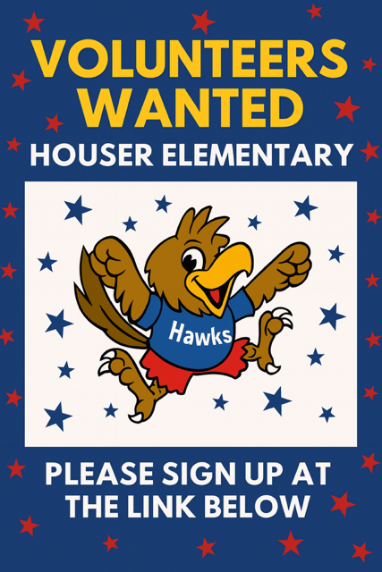 houser mascot volunteers wanted