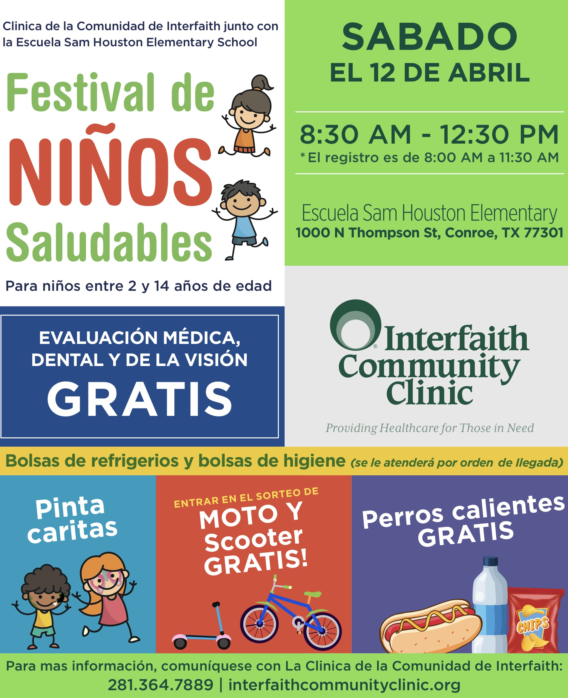 Healthy Kids Fest poster in Spanish