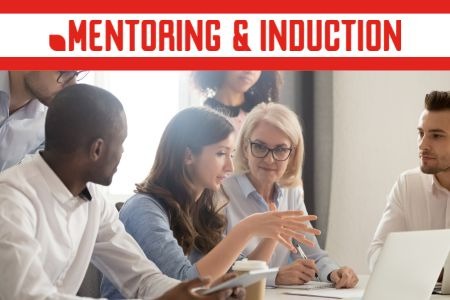 Mentoring & Induction with MI logo leaf