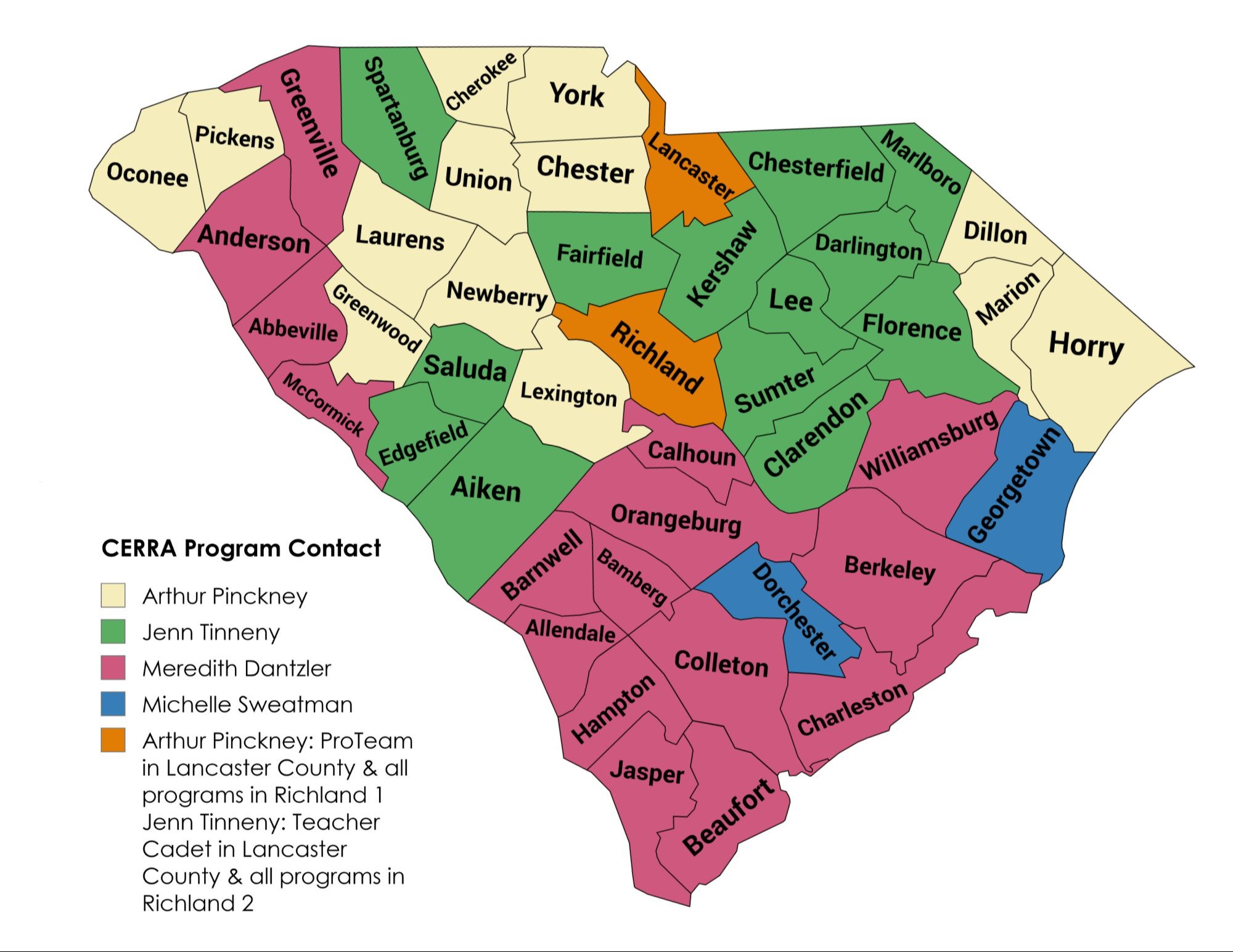 Map of SC with Program Zones