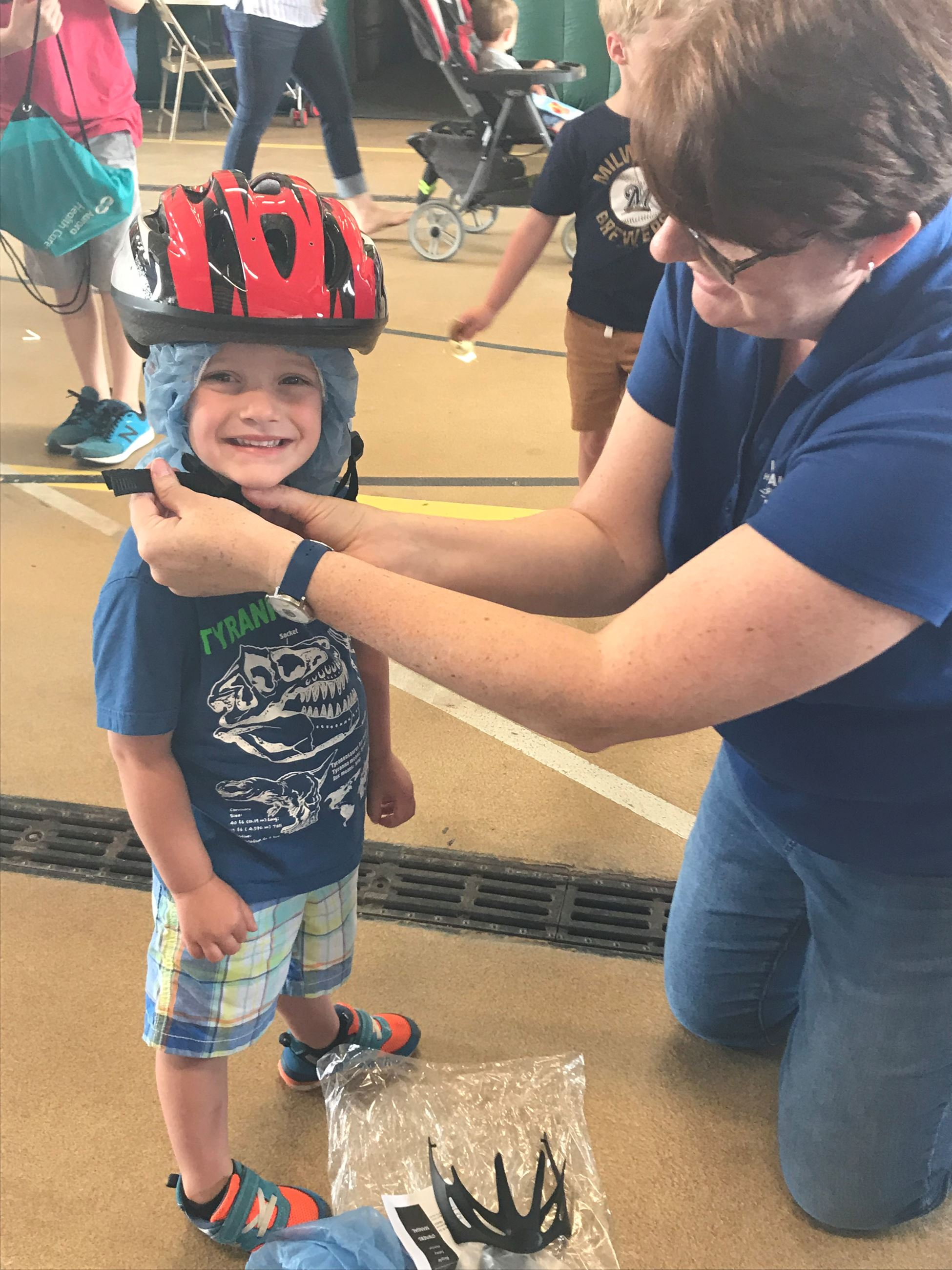 Bike helmets help protect kids from head injuries. 