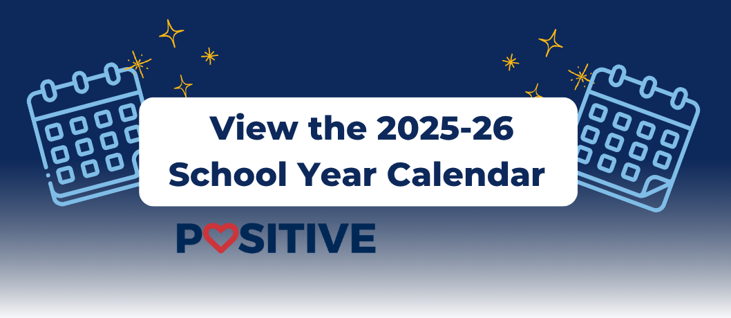 Graphic with text that reads "View the 2025-26 School Year Calendar"