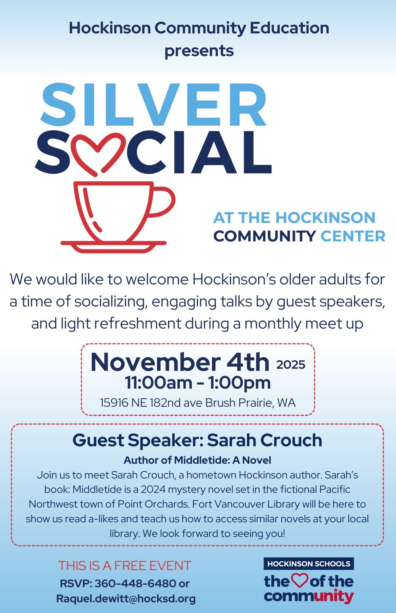 Picture of a flier for the Silver Social in November