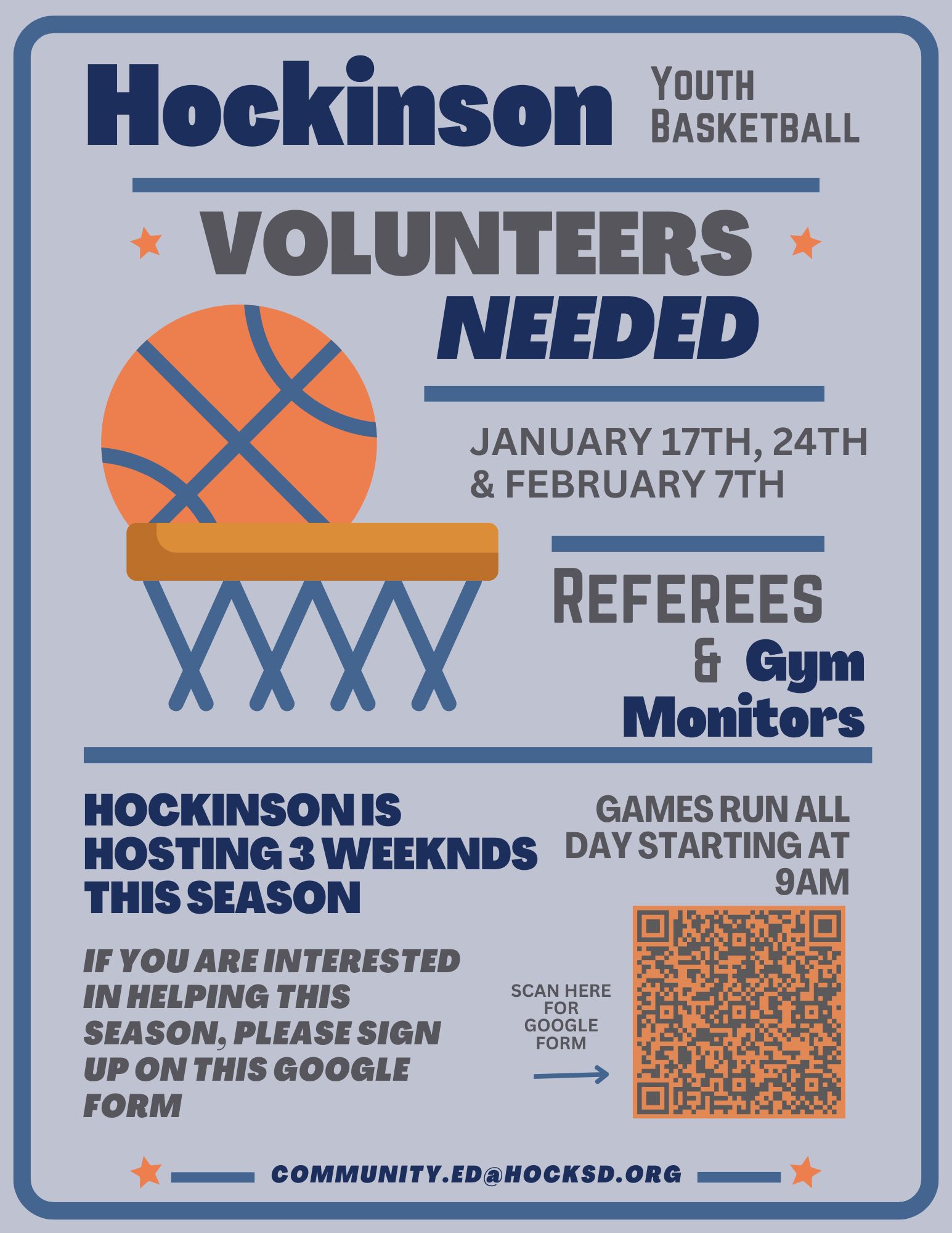 CCYBB Volunteer sign ups