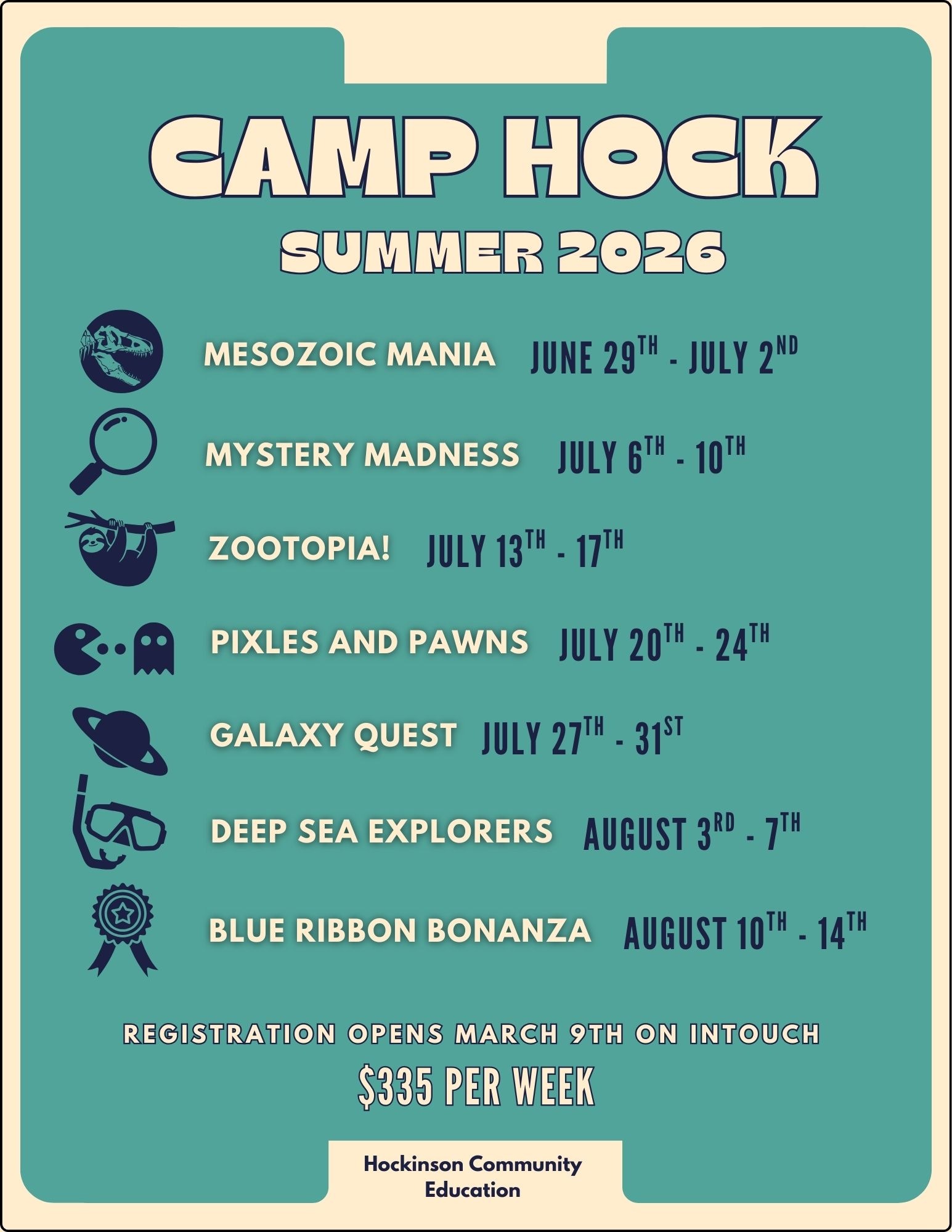 Camp Hock Flier summer 2026