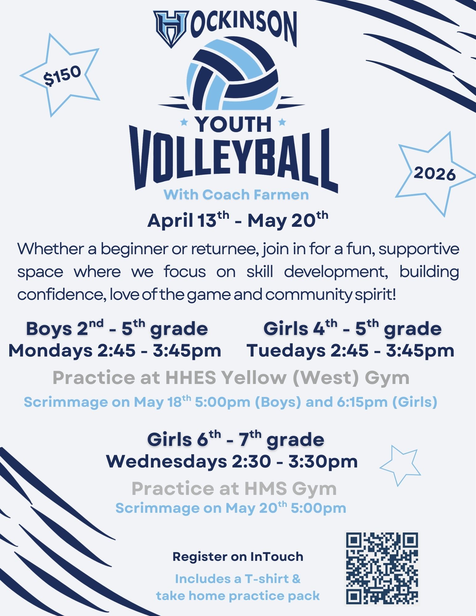 Youth volleyball flyer
