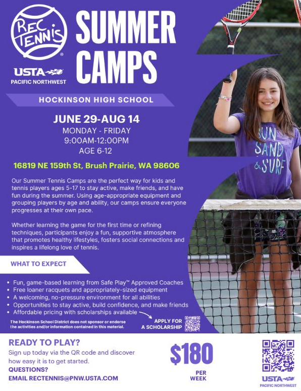 USTA Summer camp flier youth 