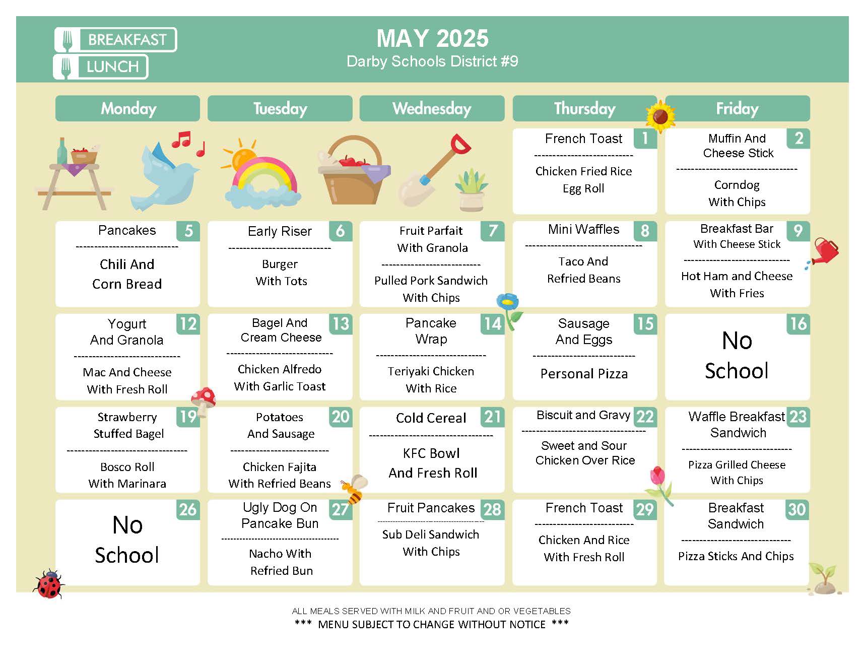 lunch menu