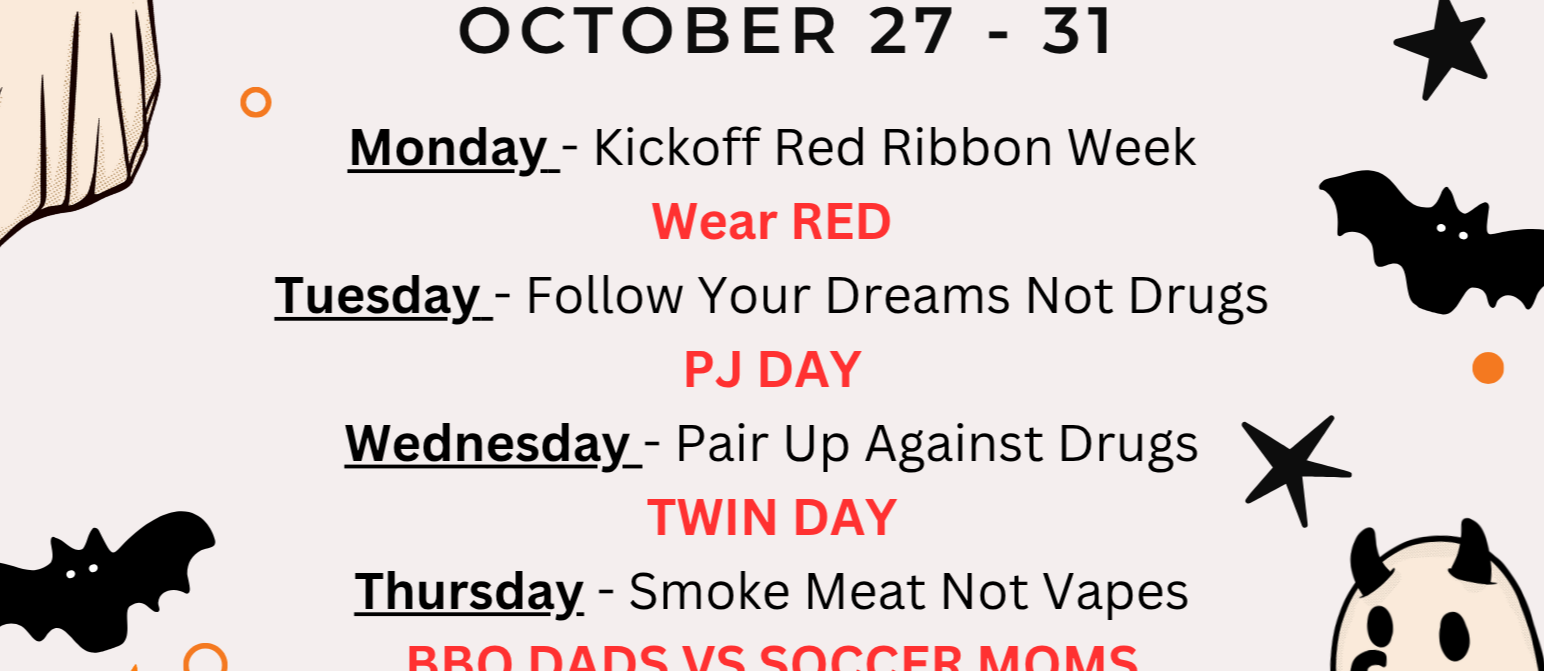 red ribbon week dress up days