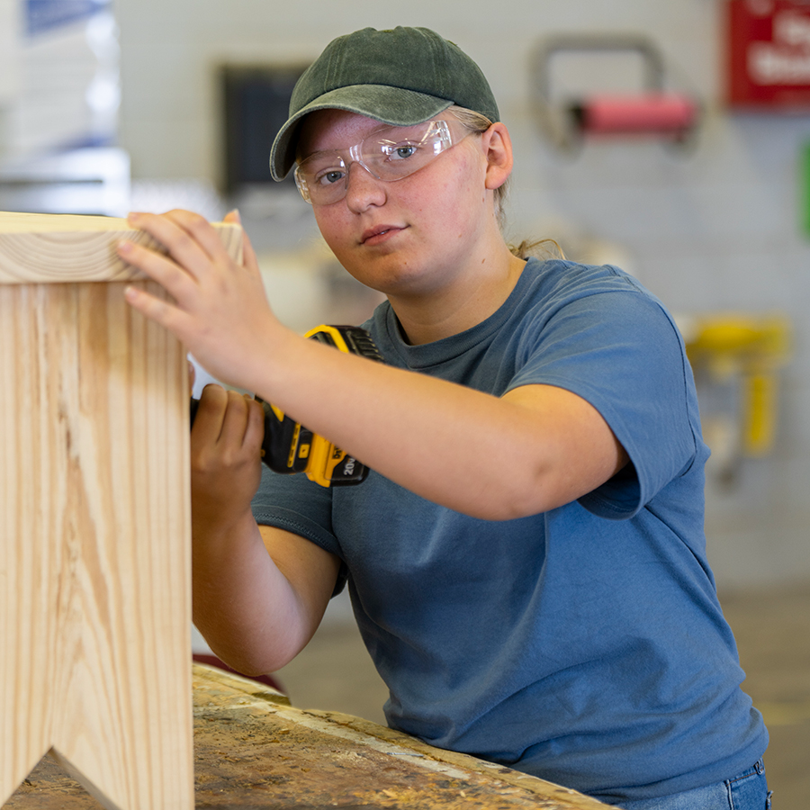 construction trades student at cktc