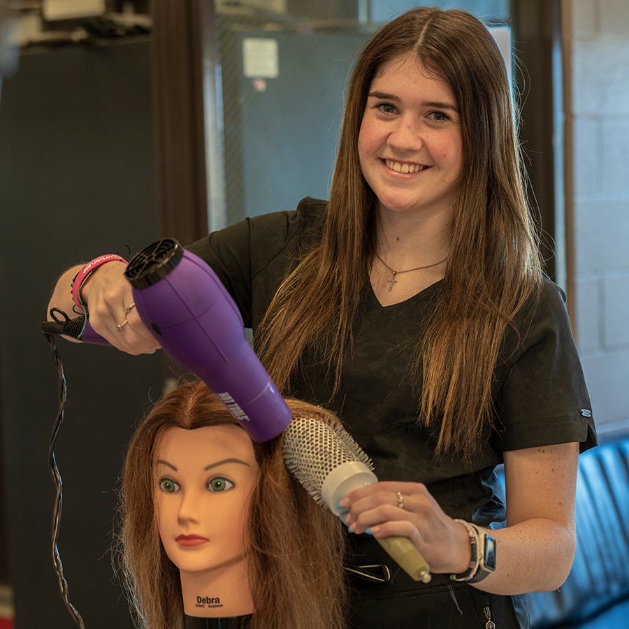 cosmetology student at cktc