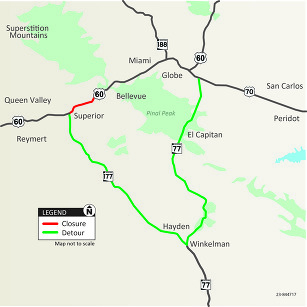 Map of Closure Area