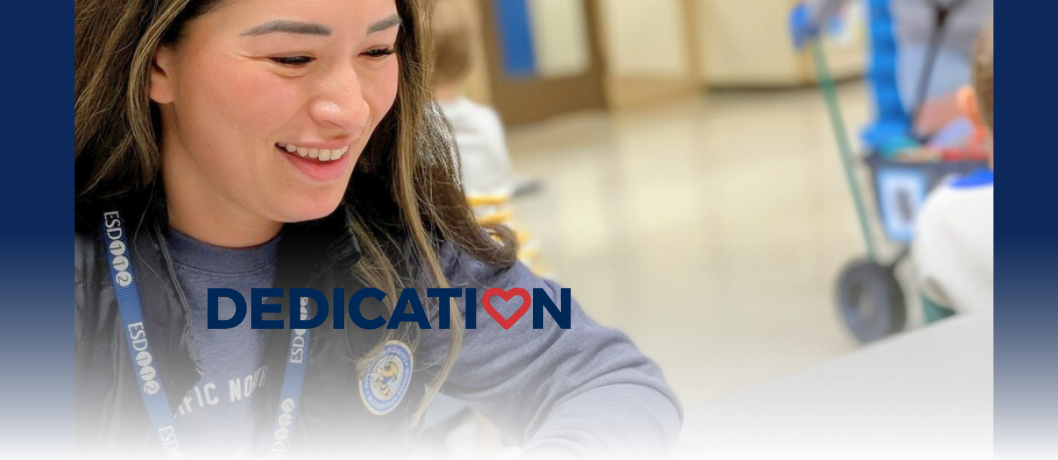 HHES Nurse Shing Burkhart interacts with a student (not pictured.)