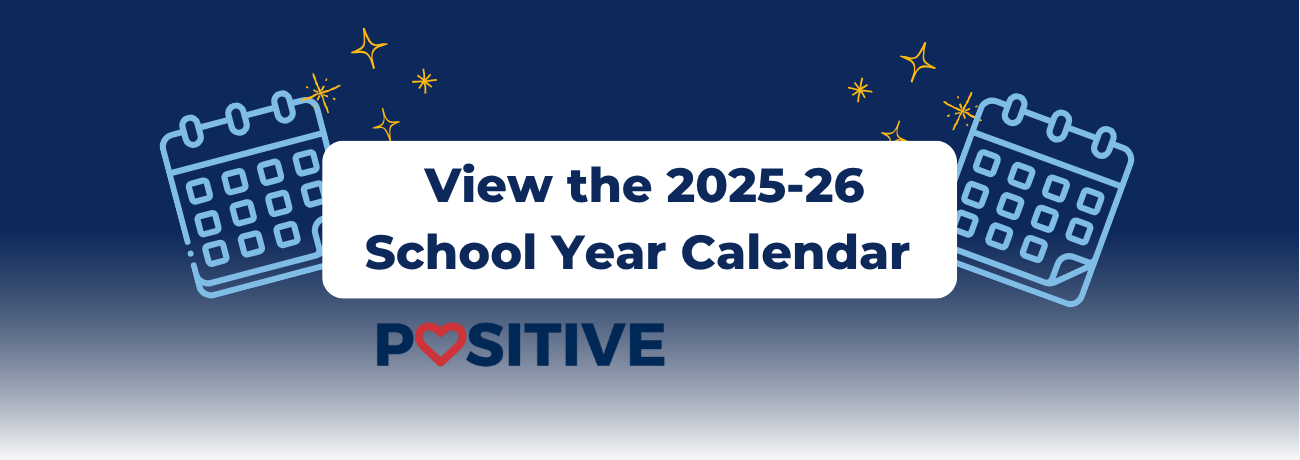 Graphic with text that reads "View the 2025-26 School Year Calendar"