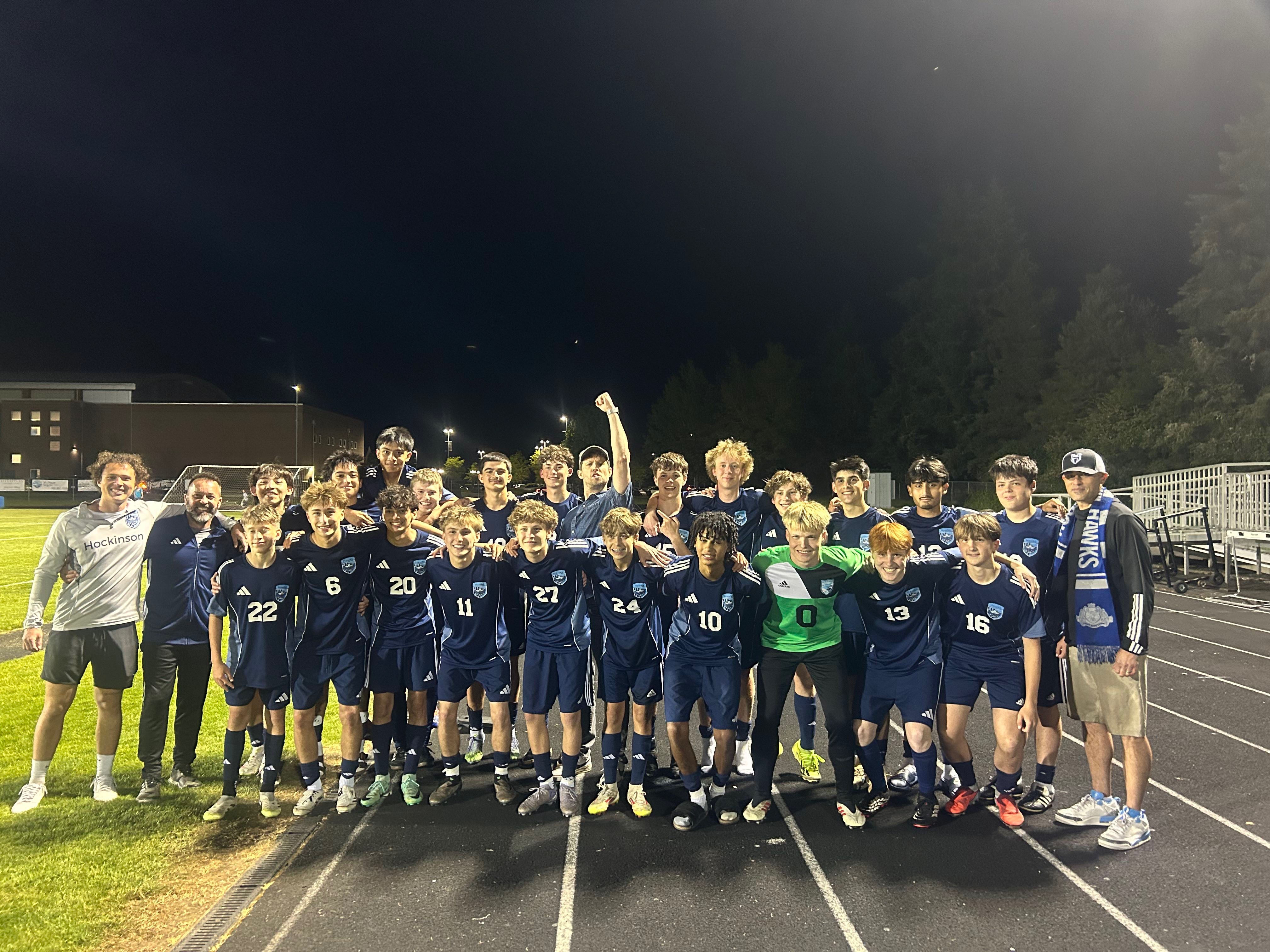 Photo following HHS's 3-1 victory over RA Long in the 5/12 District Semi-Final Game