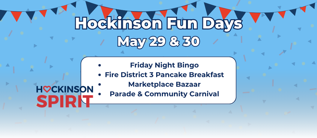 Graphic highlighting events at the 2026 Hockinson Fun Days celebration.