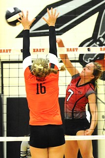 Girls Playing volleyball
