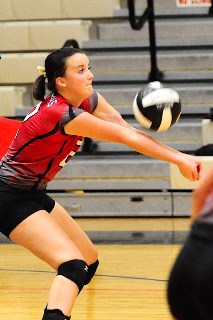 Girls Playing volleyball