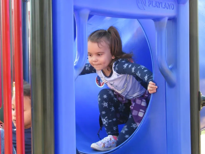 kindergarten student in the playground