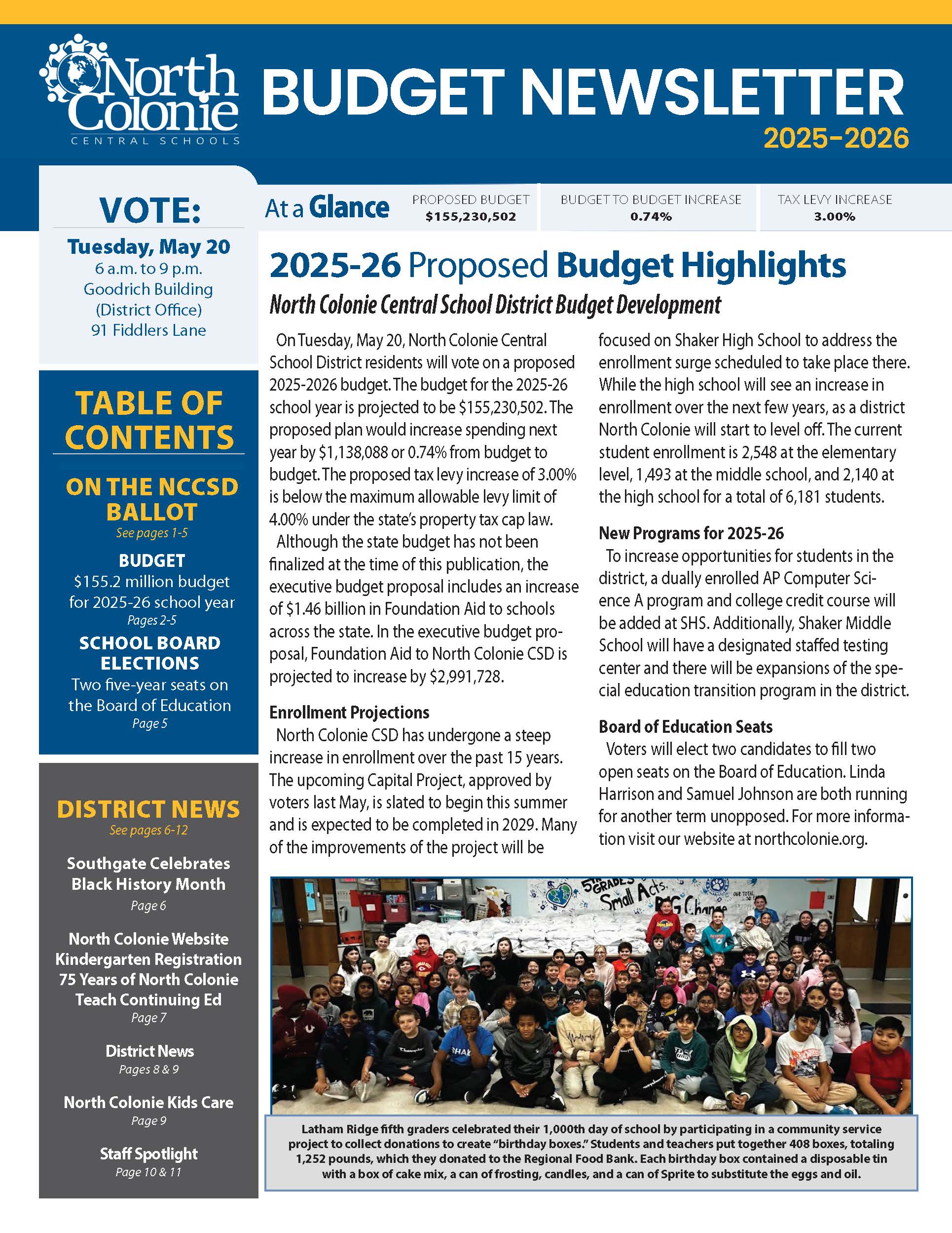 Budget Newsletter 2025-2026