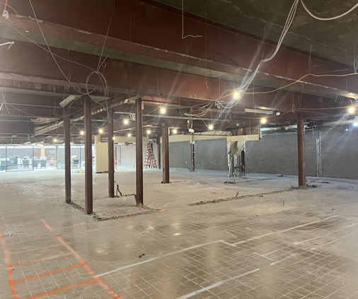 Taft Cafeteria gets gutted as part of the Capital Project renovations at Shaker High School.