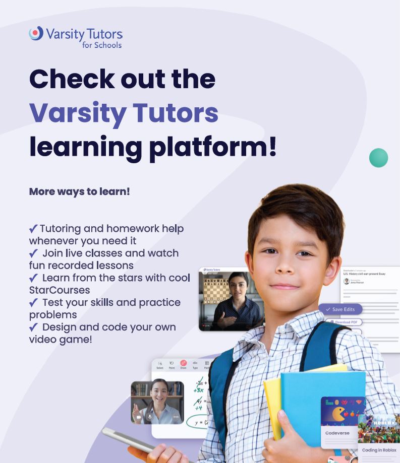 Check out the varsity tutors learning platform