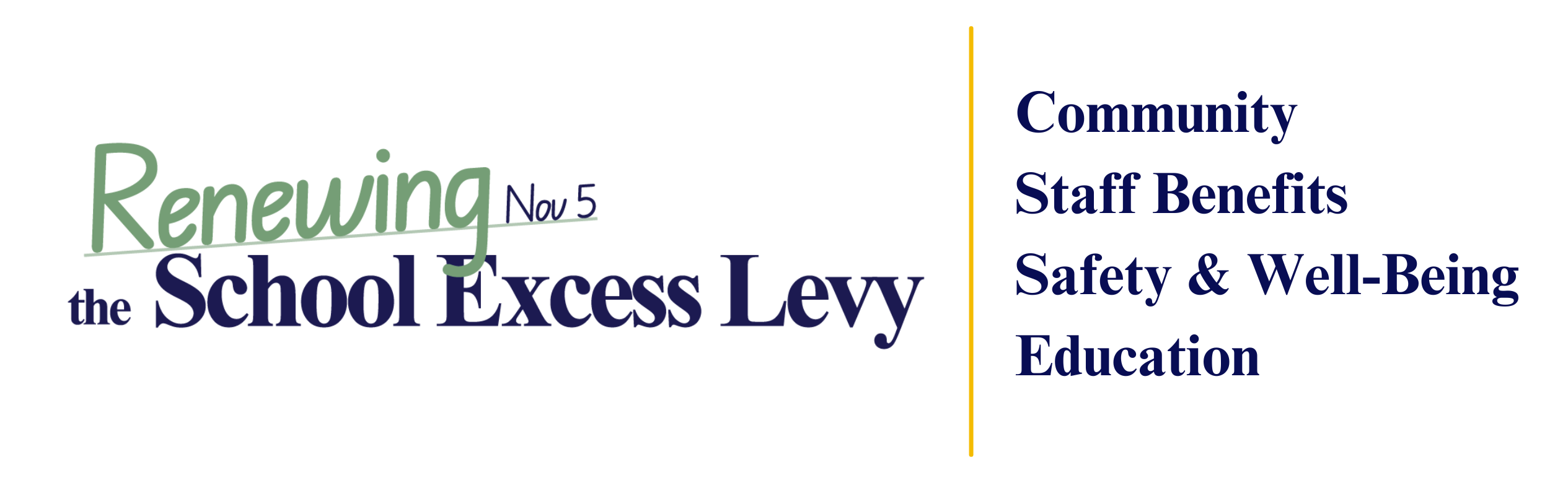 Renewing the School Excess LEvy, November 5