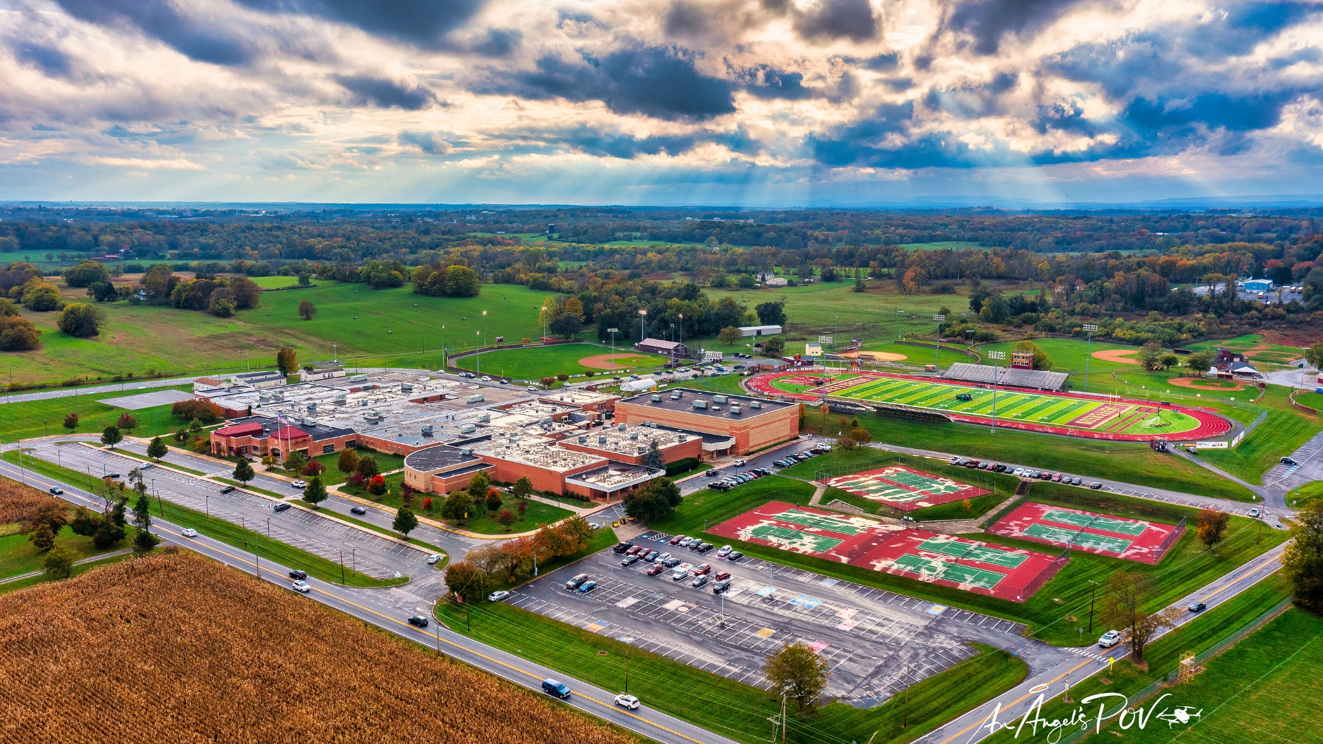 Aerial View of Jefferson High School Facilities
