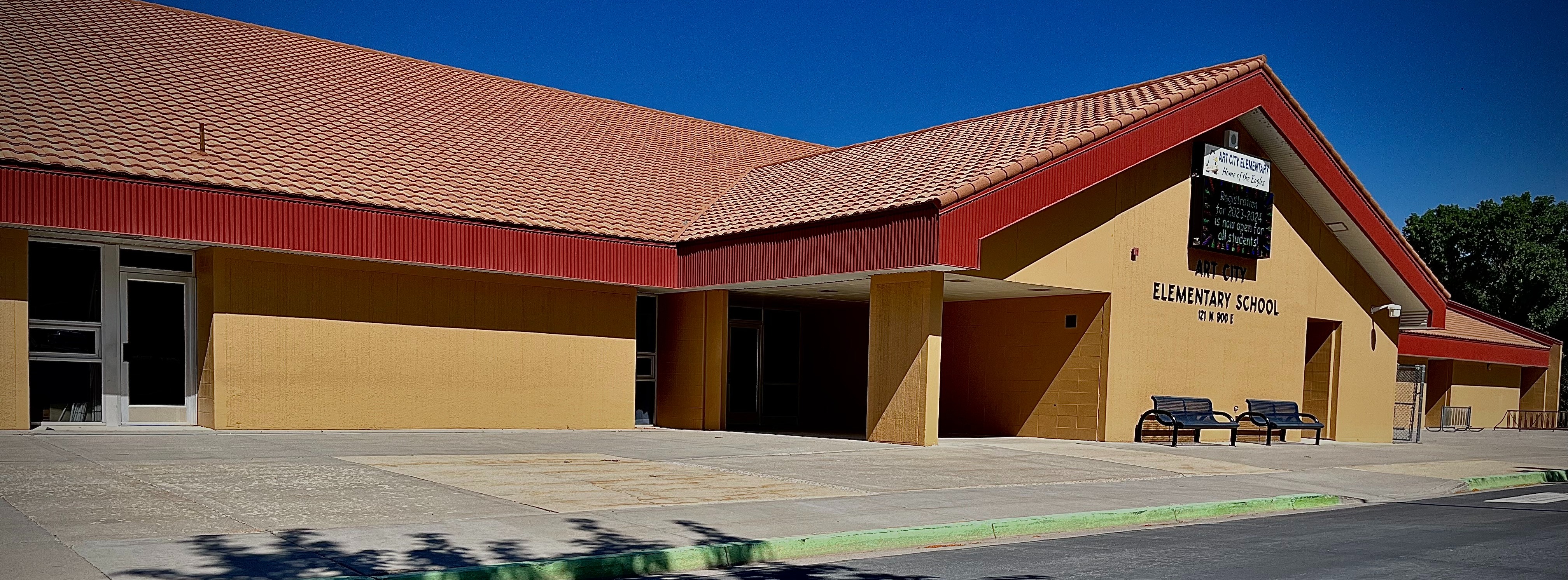 Front View of the school