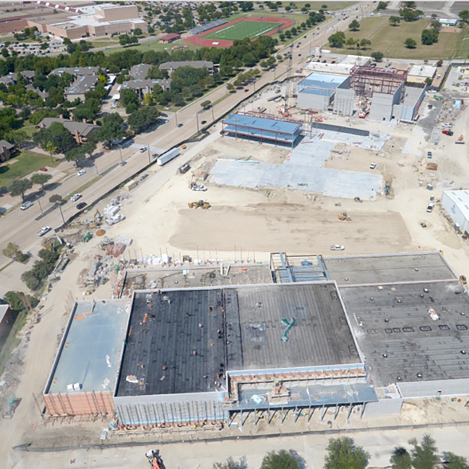 Lowery Freshman Center under construction