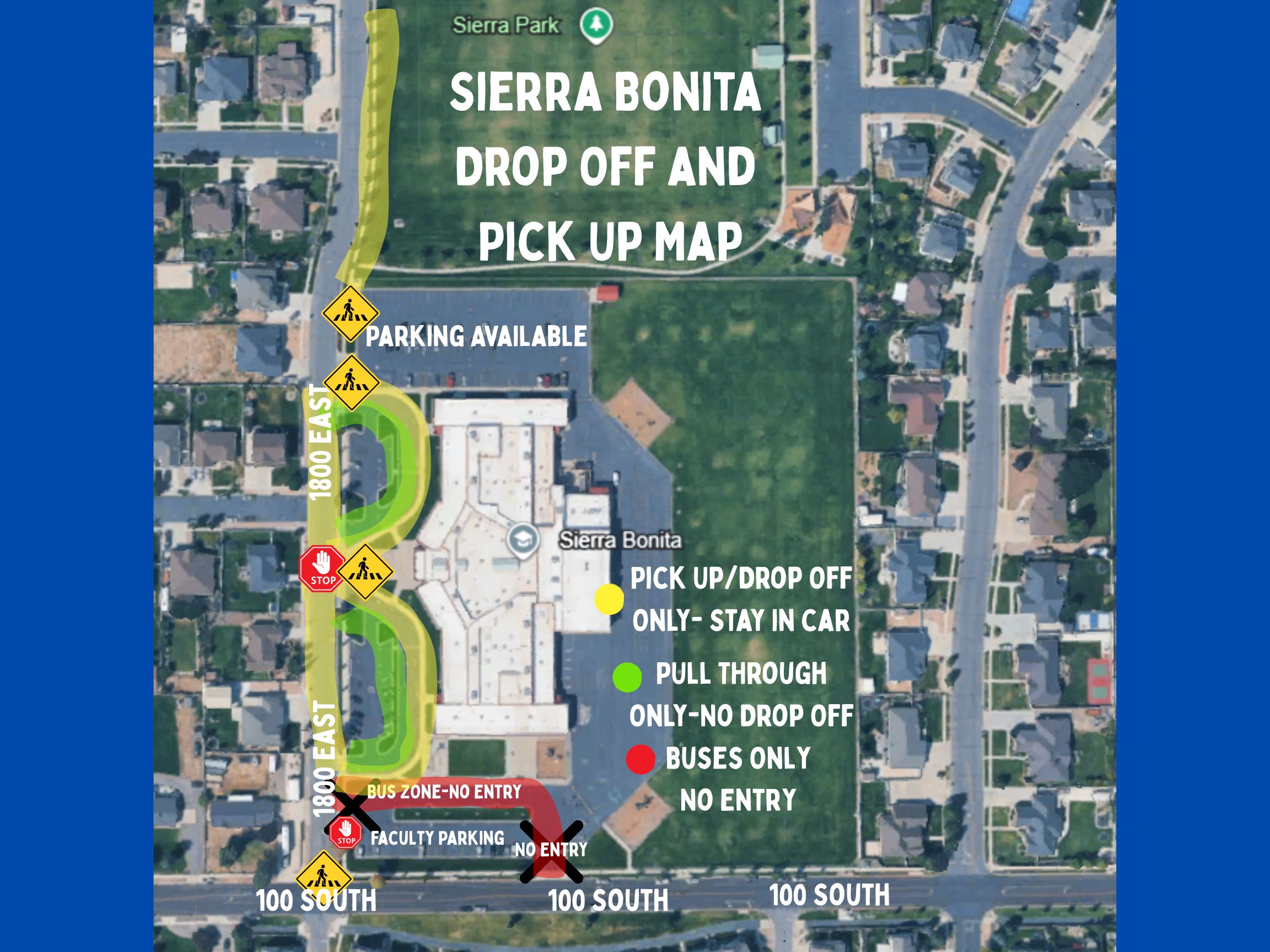 Drop Off and Pick Up Map